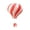 Red, variant on Orange Hanging Paper Lantern Decoration In The Shape Of A Hot Air Balloon For Parties Weddings And Home Decor Measuring Approximately 17.7 Inches With A Metal Hook And Base Tray