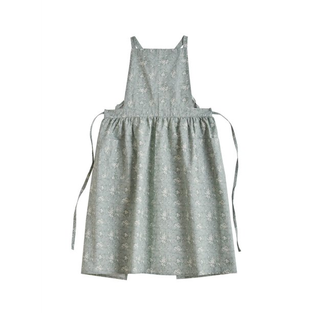 Delantal de lino y algodón para mujer, delantal para peluquería, Cocina, Restaurante, Chef, floristería, monos, cocina, cafetería, Pinafore