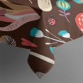 thumbnail image 3 of Colorful Mushroom Floral Brown Pattern Rectangle Tablecloth 60"x84",Waterproof Polyester Rectangle Table Cloth, Wipeable Spillproof Polyester Tablecloth for Dining, Camping, Indoor and Outdoor, 3 of 5