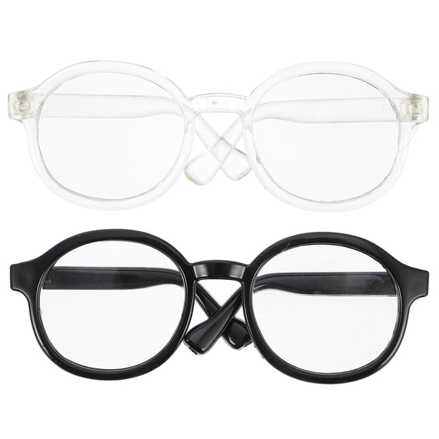 MasteelfCA 2 Pcs Lunettes de Poupée Accessoires DIY Mini Lunettes Décoratives Fournitures de Poupée
