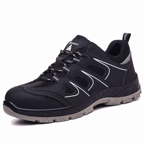 AUXDIQ Safety Trainers Men Women Steel Toe Cap Work Shoes Comfy Construction Industrial Sneakers