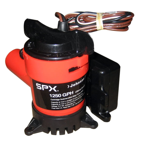 Bomba combinada Johnson 1250 GPH Ultima (manguera de 1-1/8 pulgadas, 12 V)
