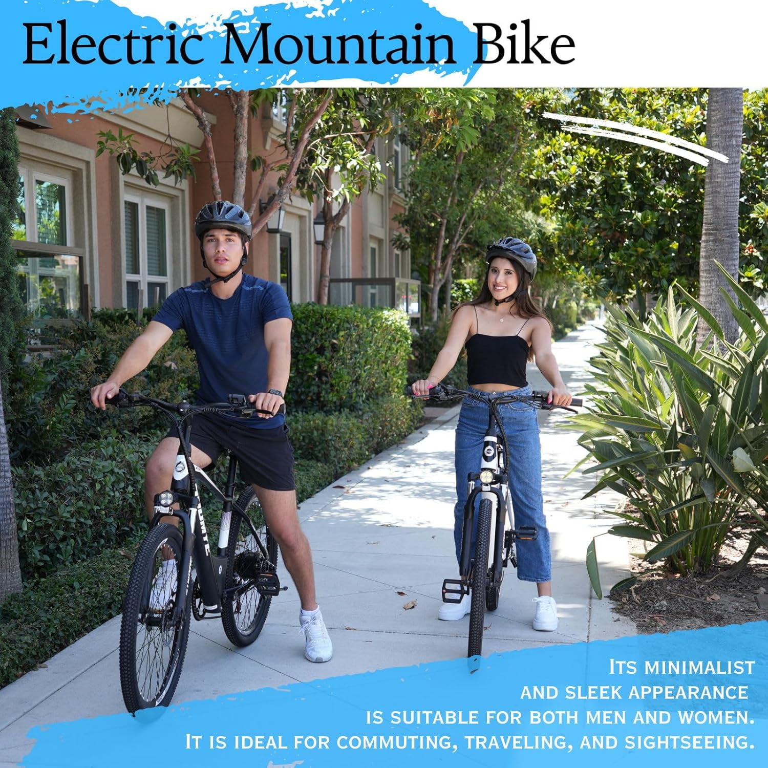 Electric Mountain Bike for Adults 26" Step-Thru/Over Commuting Ebike for Men Women with Peak Power 540w, 360Wh Built-in Battery, LCD Display, 7 Gears & Front Shock Absorber