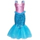 thumbnail image 1 of Vestido de princesa Ariel de La Sirenita para niñas, vestido de cola de pez con volantes de lujo para fiesta de cumpleaños, vestido elegante de Halloween, Cosplay zhangyuxiang unisex, 1 of 2