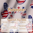 thumbnail image 6 of Fourth of July Tablecloth Stars Table Cover American Memorial Independence Day Fireworks Table Cloth Patriotic Tablecloths for Kitchen Picnic Party Dinning Tabletop Desk Cover(52x52inch), 6 of 6
