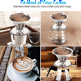thumbnail image 6 of 2X pour Over Coffee Dripper Reusable Drip Cone Coffee Filter Portable pour Over Coffee Maker Home Office Camping, 6 of 8