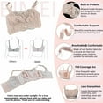thumbnail image 6 of BIMEI Women Mastectomy Bra Breast Prosthesis with Pockets Wirefree Comfort Plus Size Everyday Bra 2477,Pink,40D, 6 of 7
