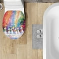 thumbnail image 4 of ZIATUBLE Christmas Snowflakes Toilet Lid Dust Cover Snowman Toilet Lid Covers Elongated Seat Protector Cover Decorative Toilet Seat Covers Lids Easy to Clean Toilet Seat Covers, 4 of 6
