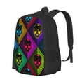thumbnail image 2 of XMXT Travel Laptop Backpack for School Work, Multicolor Skull Print Large Capacity Bookbag Travel Bag Backpacks for Women Men, 2 of 9
