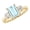 Aquamarine, variant on 1 to 6 Carat Emerald 14K Yellow Gold 3 Stone LAB GROWN Gemstone and LAB GROWN Diamond Engagement Ring (1ct Center, VS1-VS2 Clarity) Emerald 1 Carat Size: 9