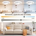 thumbnail image 4 of Aigostar Ventilador de Techo LED con Control Remoto y Temporizador, 19.7 Pulgadas, 6 Velocidades, Brillo Ajustable, Función de Inversión Reversible, Adecuado para Sala de Estar, Dormitorio y Cocina, 4 of 8