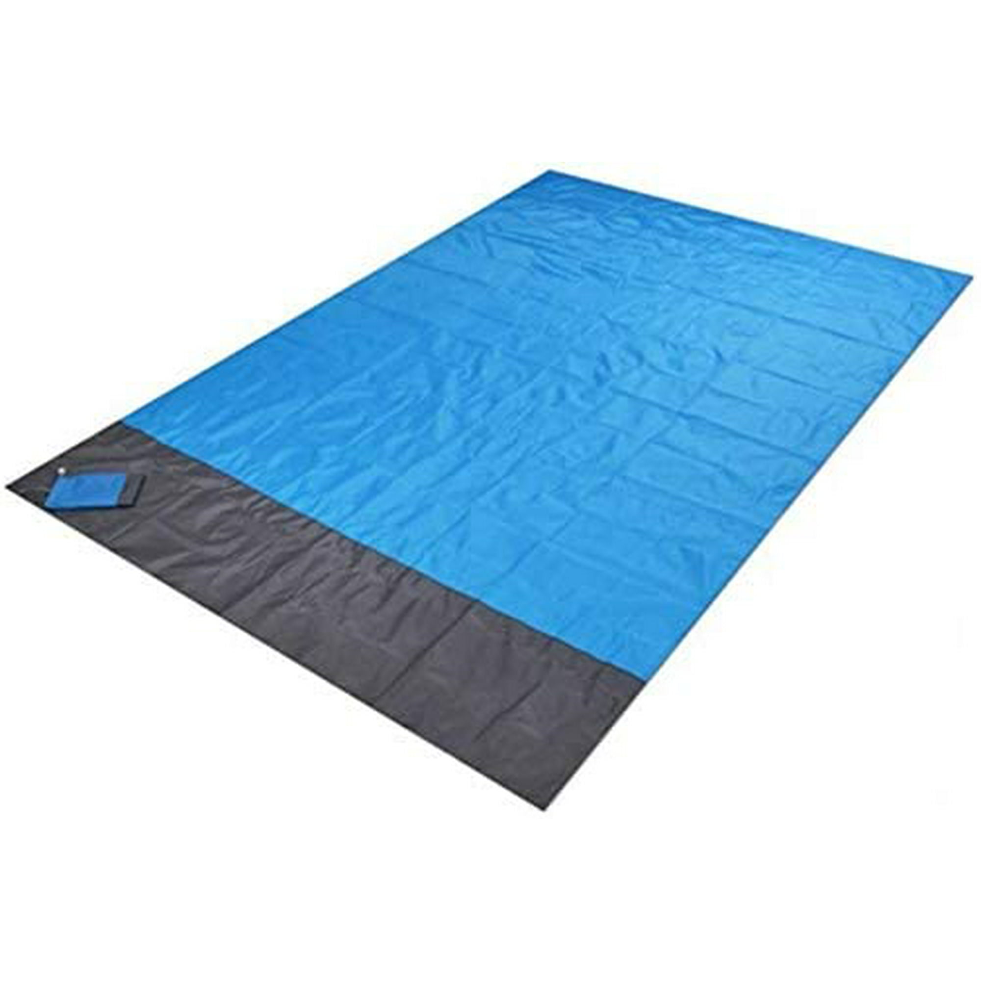 Yiailnter Beach Blanket 83x79in Sand Free Waterproof Beach Mat Outdoor Picnic Blanket Quick Drying For Camping Hiking Travel Festival Sports Blu