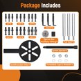 thumbnail image 4 of maXpeedingrods 21 in1 Bearing Puller Kit, Bearing Removal Tool, Bearing Separator Set, Bearing Disassembly Gear Puller w/ 3-jaw Hooks and 6 Sizes Red Steel Inner Hole Extractor, 4 of 10