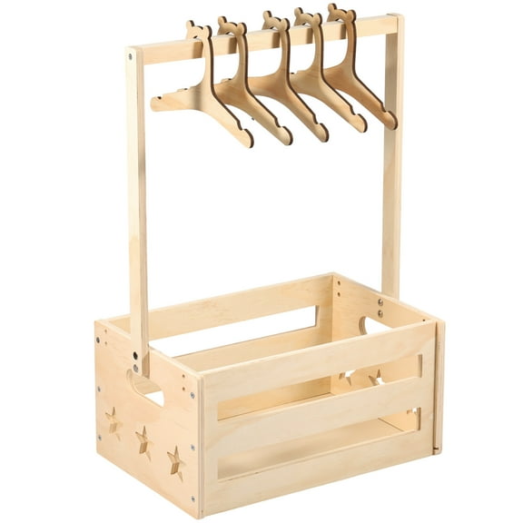 Wooden Baby Shower Crate Closet Baby Storage Crate with Handle Personalized Baby Shower Basket Basket for Baby Shower Gifts Welcome Gift Basket for Newborn Boys Girls Pregnancy Gifts for New Parents