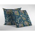 thumbnail image 3 of Friendly Flowers Double Sided Suede Pillow, Zippered, Green, 3 of 5