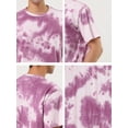 thumbnail image 6 of INSPIRE CHIC Men's T-Shirts Short Sleeve Summer Tie Dye Tee Hip Hop Printed T-Shirts M Purple, 6 of 6