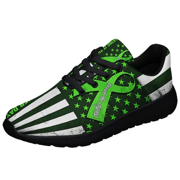 Mental Health Awareness Shoes Sneakers for Women Men Black Size 3.5