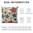 thumbnail image 6 of JRXY 4th of July Throw Pillow Cover,Blue Red White Stars Patriotic Decorative Outdoor Cushion Cover Independence Memorial Day Pillow Cases Farmhouse for Sofa Couch Bed,Set of 2 White, 6 of 6