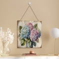 thumbnail image 4 of Floral Decor Hydrangea Wooden Hanging Signs For Home Decor 12"x12" Square Rustic Wall Hanging Plaque Sign Farmhouse Wooden Wall Signs for Office Bedroom Living Room Housewarming Gift, 4 of 8