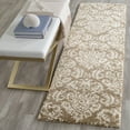 thumbnail image 4 of SAFAVIEH Florida Desmond Damask Shag Runner Rug, Beige/Cream, 2'3" x 19', 4 of 11