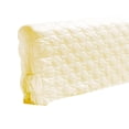 thumbnail image 3 of Luxury Silk Dust Bed Headboard Cover Slipcover Solid Color with Quilted Bed Head Cover , White, 3 of 7