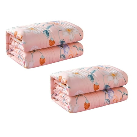 

Oleegame 2PC Kitchen Rug Washable Cotton Fabric Cover Simple Plaid Print Single/double Extra Large Lightweight Easy Care Sofa Patchwork Blanket Summer Quilt Air Conditioning Quilt (150*200cm)