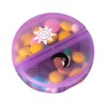 thumbnail image 2 of Pill Box Large Capacity Tablet Organizer Portable Pill Container Round Tablet Organizer Weekly Pill Box, 2 of 3
