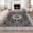 Black, variant on Bleum Cade 2'x3' Dark Boho Floral Washable Small Rug, Vintage Non Slip Stain Resistant Low Pile Welcome Mat, Indoor Entryway Doormat for Hallway, Kitchen, Bathroom, Bedroom
