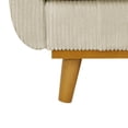 thumbnail image 3 of FurniFact Beige Corduroy Loveseat with Wooden Frame – Modern Loveseat Sofa Couch, 3 of 10