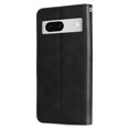 thumbnail image 5 of SaniMore Case for Google Pixel 7 6.3" 2022, Zipper Wallet Pocket Caed Slots Retro PU Leather Shockproof Drop-proof Flip Kickstand All-around Protective Shell for Google Pixel 7, Black, 5 of 12