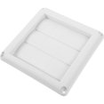 thumbnail image 1 of Cubierta de ventilación para secadora con rejilla de ventilación de 4" Diseño elegante y moderno Salida de aire exterior veneciana de plástico blanco, 1 of 6