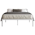 thumbnail image 3 of Castle Place Minimalist Metal Platform Bed Twin, White, 3 of 11