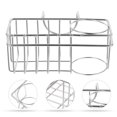 thumbnail image 1 of Minkissy Cutlery Drying Rack Holder Silver 17x5.5in Rectangular Stainless Steel For Kitchen Accessories 1Pack, 1 of 7
