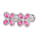 thumbnail image 1 of Aretes para Mujer de Plata .925 con Zirconia Cúbica, LuckyLy Aretes de Flores Brillantes – Joyería Ideal como Regalos para Mamá y Regalos para Mujer Navidad y Cumpleaños, Modelo Aina fucsia, 1 of 7