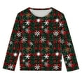 thumbnail image 7 of ITSAME Boys Girls Long Sleeve T-Shirt, Crewneck Christmas Graphic Loose Fashion Kids Pullover Holiday Tops Multicolor 13T, 7 of 7