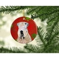thumbnail image 2 of Wheaten Terrier Soft Coated Red Snowflakes Holiday Christmas Ceramic Ornament, 2 of 2
