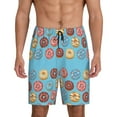 thumbnail image 1 of Balery Cute Donut Pantalones cortos de pijama de punto de algodón para hombre con cinturilla y bolsillos-3X-Large, 1 of 6