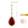 thumbnail image 3 of ANGARA Lab Grown 5 Ct Ruby Teardrop Pendant with Diamond Accents for Women in 14K Rose Gold (Size-12x10mm) | July Birthstone, Birthday, Anniversary, Jewelry Gift for Women | Lab-Grown Ruby Necklace, 3 of 7