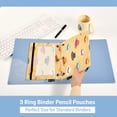 thumbnail image 5 of 2 Pack Pencil Bag 9.84x6.1 Inch 3-Ring Page Turning Folder Zipper Pencil Case Pencil Bag Page Turning File BagColoured Hat, 5 of 6