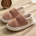 thumbnail image 2 of Pantuflas de algodón de tela de plumón para mujer, pareja, para el hogar, forro polar, invierno, cálidas, para interior, suela gruesa, para uso exterior, zapatos acolchados de algodón grueso para, 2 of 2