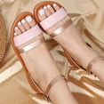 thumbnail image 4 of WIZUTIZ Sandales Plates pour Femmes Sandales Confortables de Randonnée Extensibles Sandales de Plage Chaussures à Boucle Talon Plat (O"-1) Grand Imprimé Léopard Cadeaux Fête des Mères Rose, 4 of 5