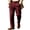 Wine, variant on Yungyresw Striped Dress Pants For Men Pleated Straight Leg Office Work Pants Relaxed Fit Classic Formal Trousers Fall Winter Outfit Black L