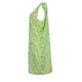 thumbnail image 2 of Sindrella Women's Sleeveless Cotton Blend Snap Front Duster Robe With Pocket - Green Climbing Daisies - Medium, 2 of 4