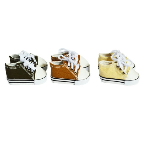 MBD® Three Pack Shoes Fits 18 Inch Dolls- 18 Inch Doll Shoes