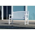 thumbnail image 4 of Vifah Bradley Outdoor Bench in White, 4 of 4