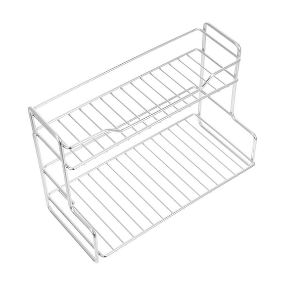 OFFIGAM Stainless Steel Bathroom Countertop Organizer Shelf, Ideal for Toiletries, Cosmetics, and Storage