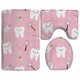 thumbnail image 1 of ABPHQTO Pasta de dientes de tela dental rosa Juego de alfombras de baño de 3 piezas Alfombra de baño Alfombra de contorno y tapa de inodoro ABPHQTO Cont-CHAPPLE-20490, 1 of 2