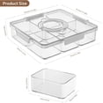 thumbnail image 2 of Divider Tray with Lid and Handle, Snack Bowl, Portable Snack Tray Organizer for Candy, Fruits, Nuts and Snacks for Parties, Entertainment Events and Picnics., 2 of 6