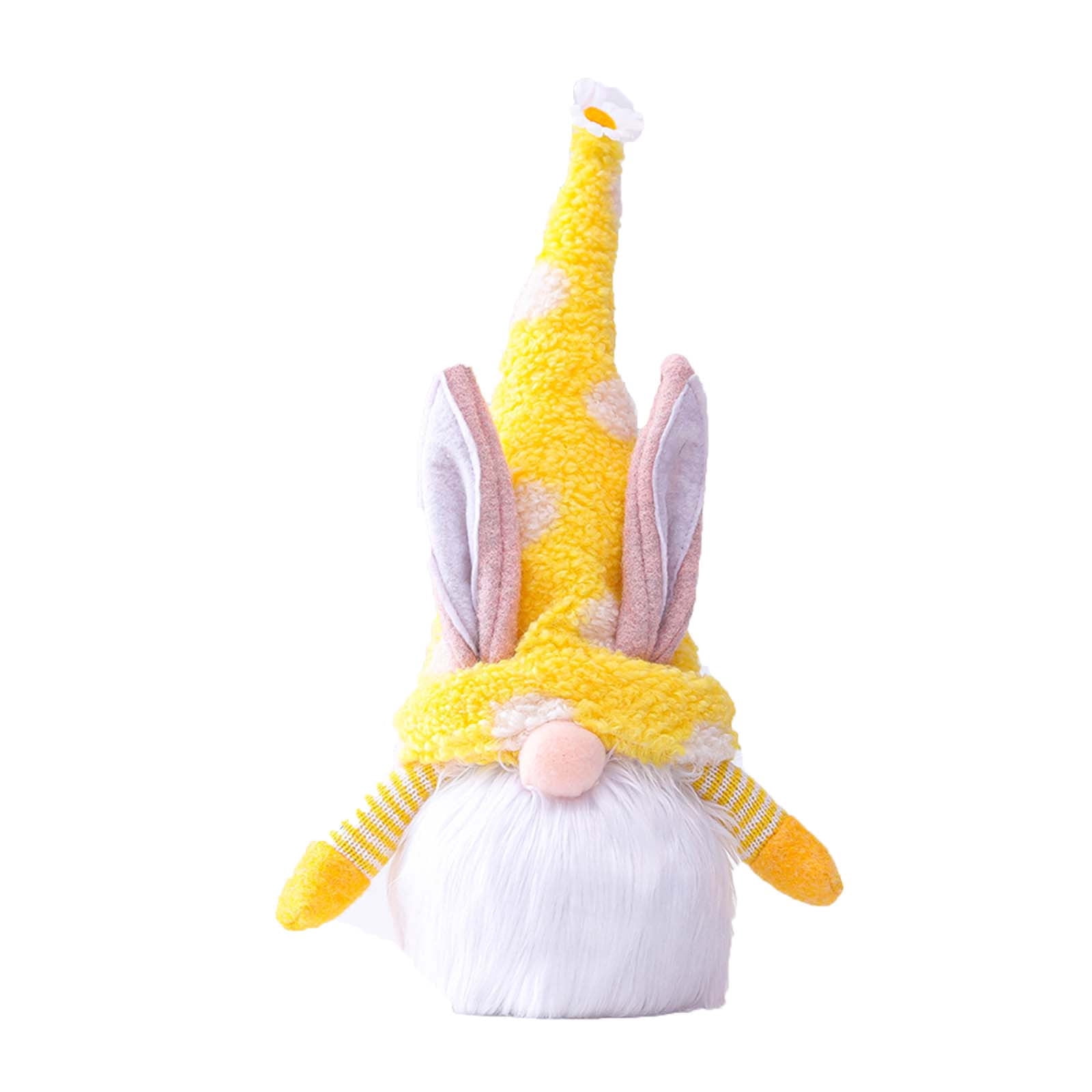 Lighted Easter Gnomes Plush Bunny Without Battery Easter Decorations