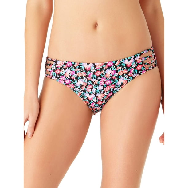 No Boundaries No Boundaries Juniors Printed Strappy Scoop Swim Bikini